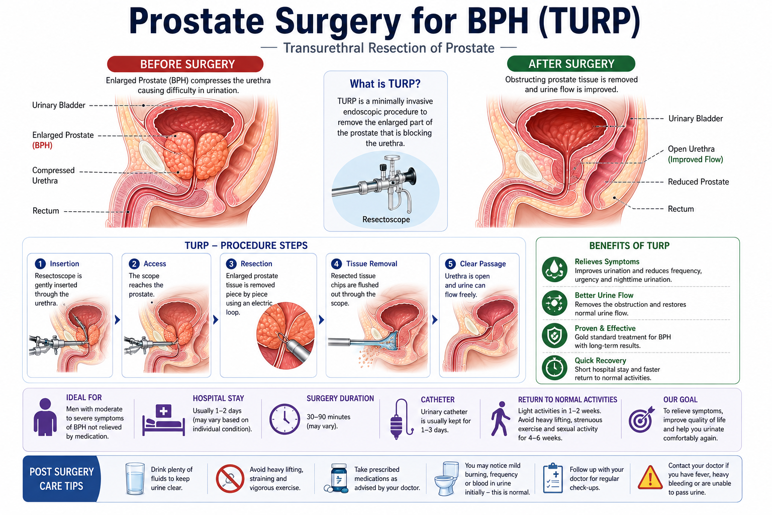 Prostate Surgery for BPH (TURP) — anatomy diagram